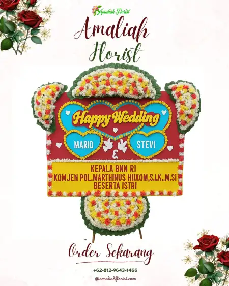 Papan Bunga Pernikahan Banjaretno